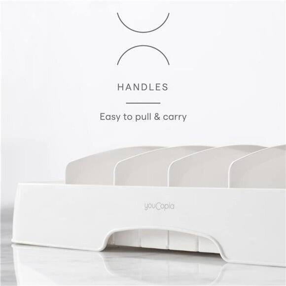 Adjustable Food Container Lid Organizer for Kitchen Cabinet Storage Large - Picture 6 of 7